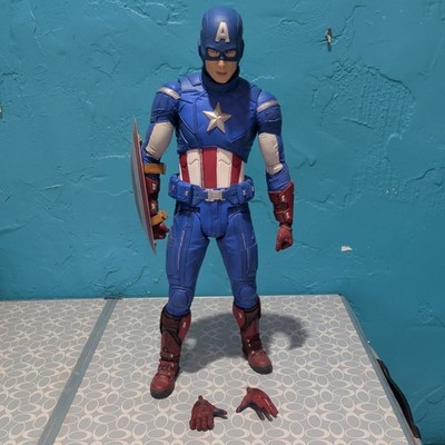NECA Avengers Marvel Ultimate Movie Captain America 18'' Figure 1/4 Scale 100%