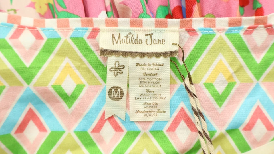Matilda Jane Women's Dress Size M Multicolour Floral Sleeveless Button New - Image 3 of 4
