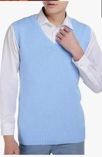 Knitted Cotton V-Neck Vest