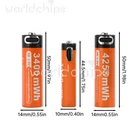 AAA or AA Battery Rechargeable USB Type-C Li-Ion 1.5V 1100mWh 3400mWh 4255mWh