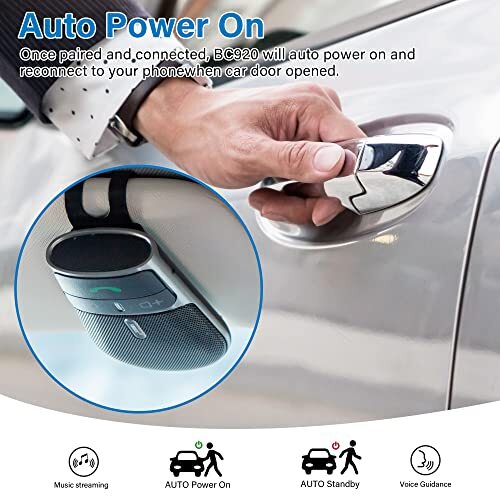 Hands Free Bluetooth car Speaker for Cell Phone, Bluetooth Phone Speaker for - Picture 6 of 7