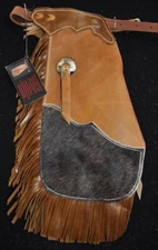 Custom Made Leather Kid's Chinks/Hair On Hide Kid's Chaps/Quick Ship Made in USA
