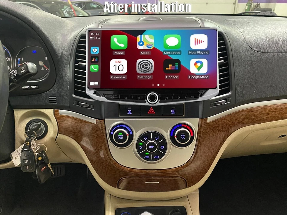 Car Radio Navigation Stereo Headunit For Hyundai Santa Fe 2006-2012 Carplay Auto - Image 3 of 4