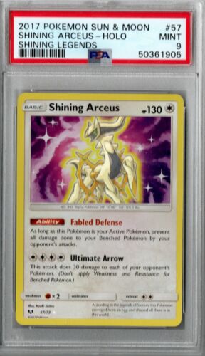 Pokemon Shining Arceus Sun & Moon Shining Legends PSA 9 MINT Holo Rare ENG #57 - Foto 1 di 2