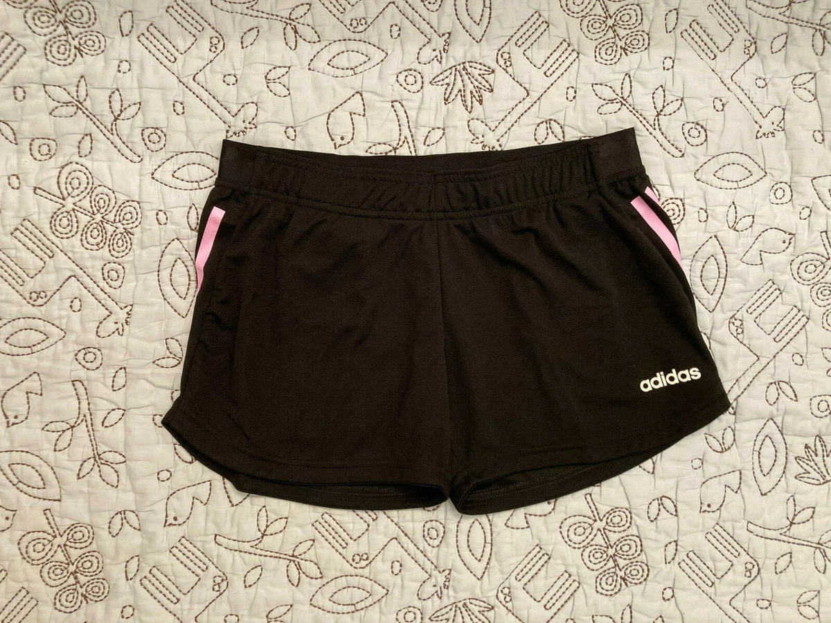 adidas Women s Designed 2 Move Knit 3 Stripes Shorts Black Rose
