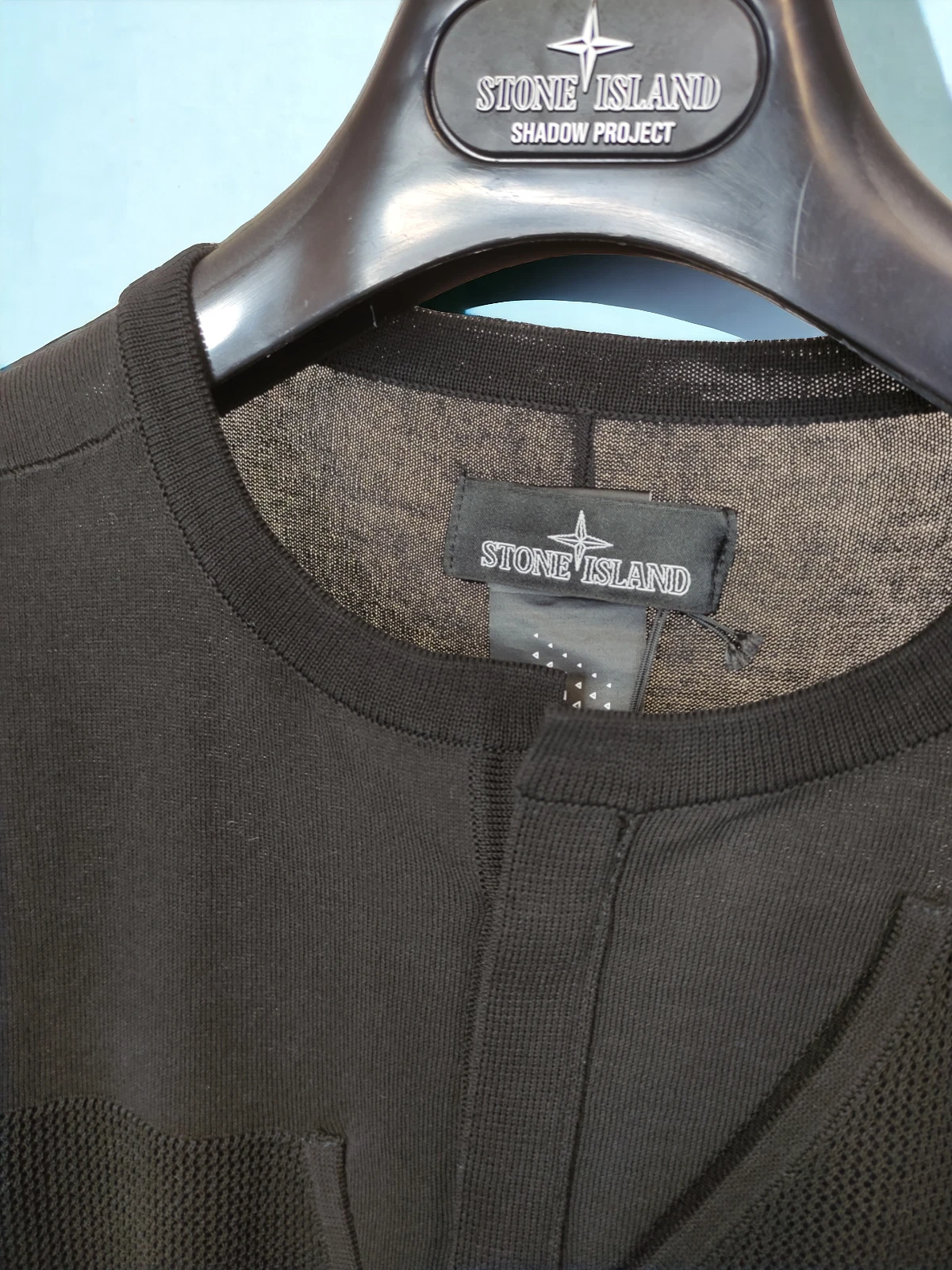 Stone Island Shadow Project tunica tasca a goccia maglia leggera colore nero