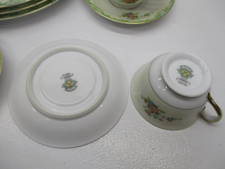 Morimura Noritake Embaixada do Japão Floral Redondo (24 peças) 6 peças Configuração de Lugar para 4 - Imagem 2 de 4