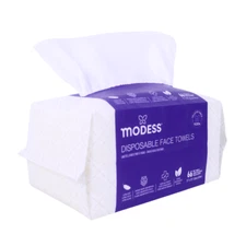 Modess Disposable Face Towel for Sensitive Skin 66 Count -  7.08"x7.8"