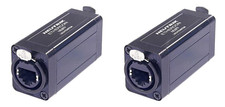 2 PACK NEUTRIK NE8FF CAT5/6 Feed-Thru Ethercon Coupler Compatible w/all RJ45