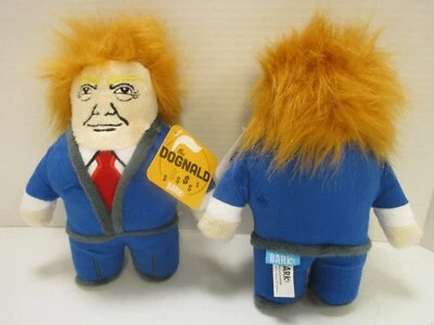 BARKBOX (1) Donald Trump POTUS Dognald Bark Box Presidential Dog Toy Squeak Plush