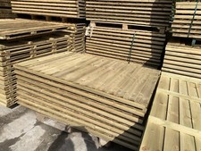 •New• Pressure Treated Feather Edge Straight Top Wooden Garden Fence Panels 6X5