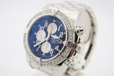 Breitling Super Avenger Blue Dial Diamond Encrusted Steel 48mm Watch A13370 6