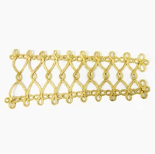 Perial Co  Metallic Chain Patterned Vintage Looking Applique Sold by the Piece