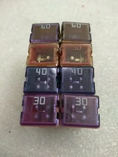 30 40 50 60 Amp J Case Plug in Blade Cartridge PAL Fuse 8 pcs