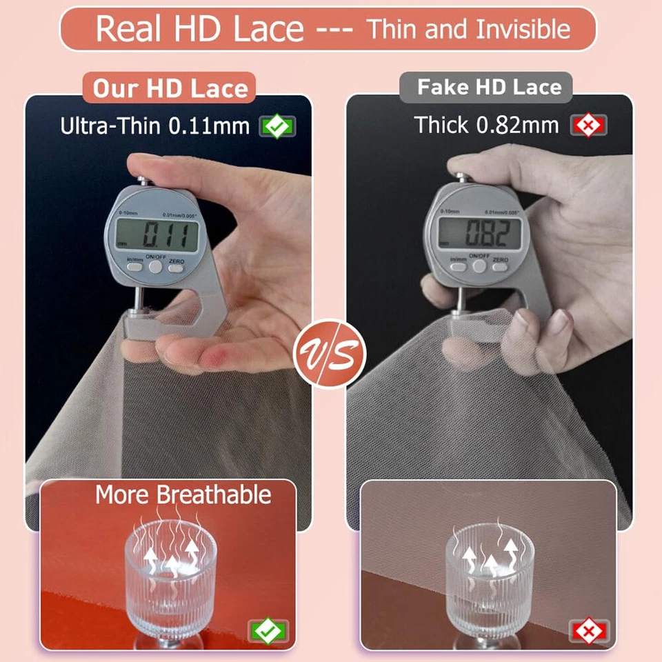 Pieza de pelo frontal de encaje para mujeres línea del cabello cabello humano pre depilado pérdida toupee Foto 2 de 4