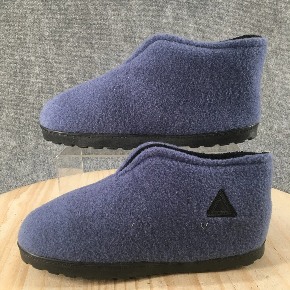 Dearfoams Slippers Womens 9 Slip On Blue Comfort Round Toe Fleece Flats - Image 2 of 4