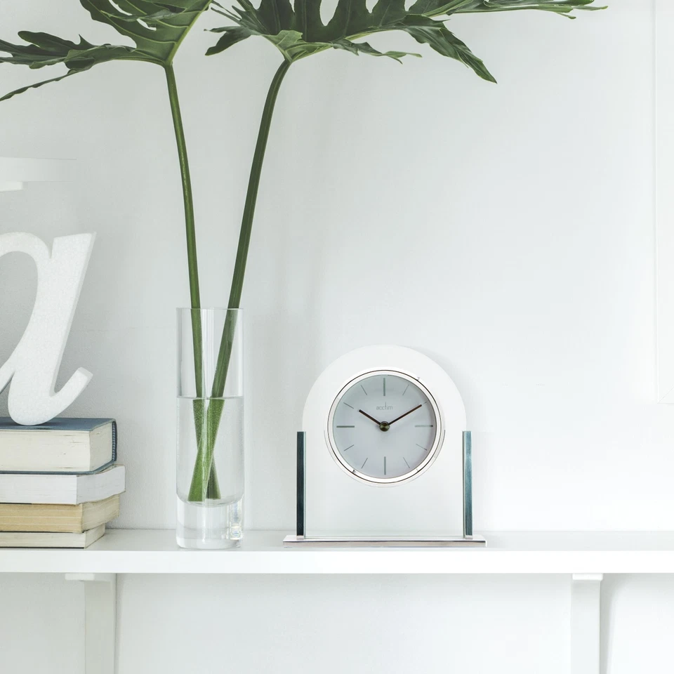 Acctim Wootton Mantel Clock Quartz Glass & Brushed Metal Energy Efficient - Image 2 of 2