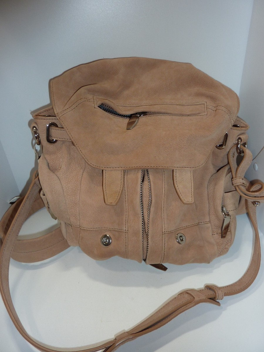ALEXANDER WANG Tan Shoulder Purse Calf Leather Backpack  display picture 2