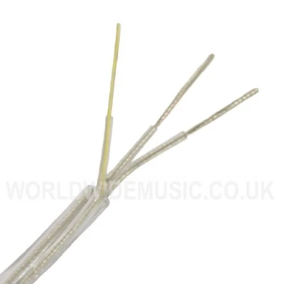 FLEXIFORM ROUND 3 Core Crystal Clear Transparent Electrical Lighting Cable - 0.75mm 6 amp