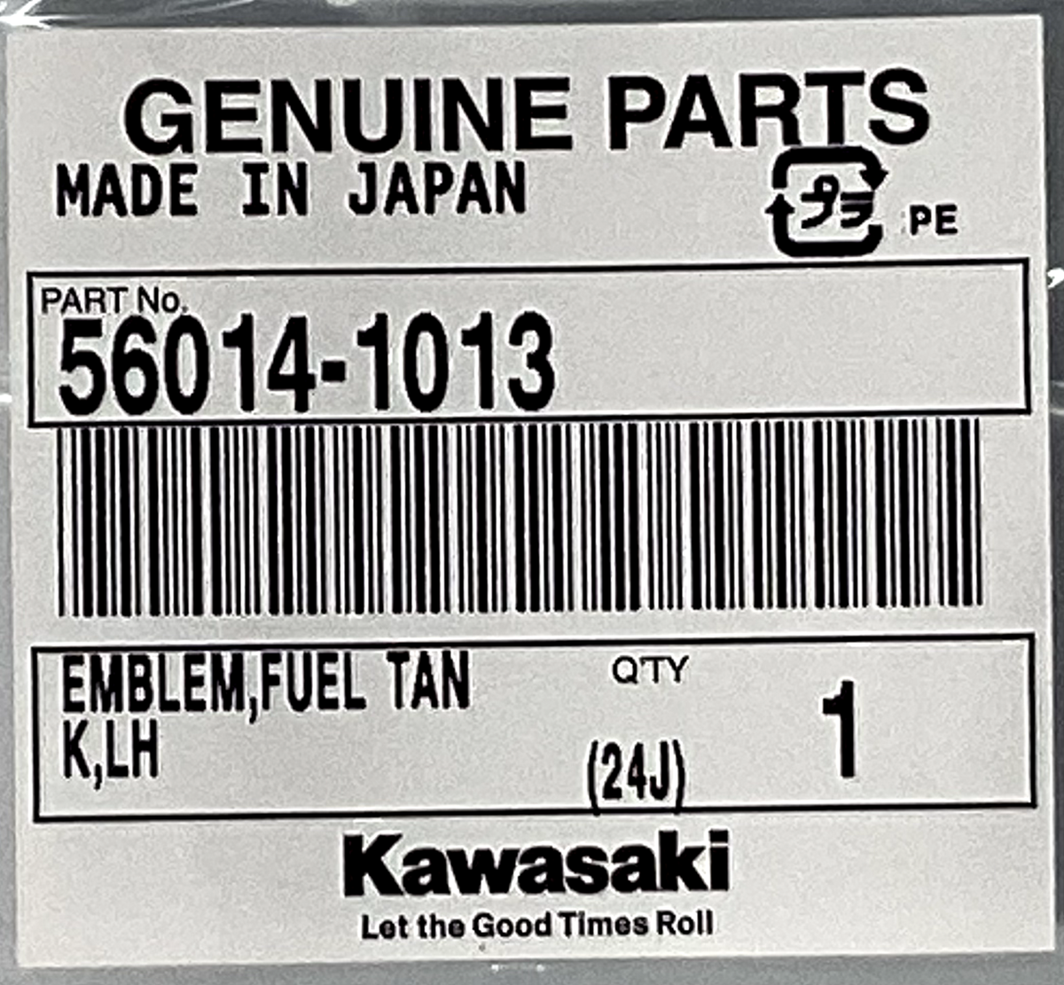 1973 - 80 Z1 KZ900 KZ1000 KAWASAKI LEFT FUEL TANK EMBLEM 122mm New