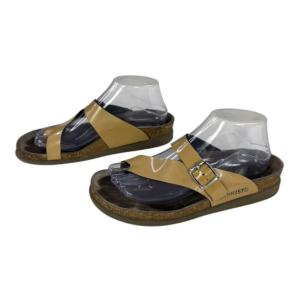 Sandalias de cuero tostado Mephisto Helen para mujer talla US9 EU39 Foto 3 de 4