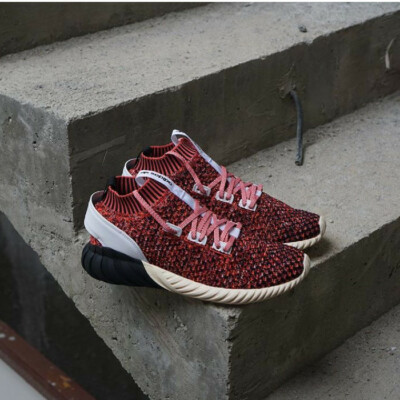 Adidas Tubular Doom Sock Primeknit Size 9 Mens Red Black  display picture 2