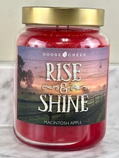 Goose Creek MacIntosh Apple "RISE & SHINE" Large  2-Wick 24 oz Candle