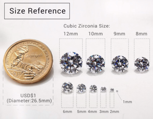 Cubic Zirconia Tanzanite Purple Blue Round AAA Rated CZ Loose Stone (1mm - 15mm) - Picture 3 of 3