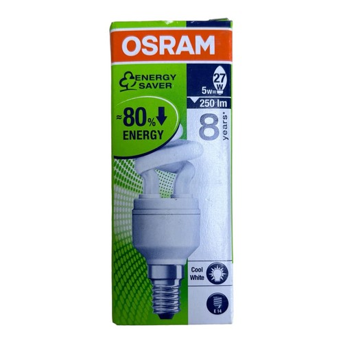 Osram Duluxstar 5w 240v SES E14 4000K Low Energy Spiral Helix Bulb Mini TwisT - Picture 2 of 15
