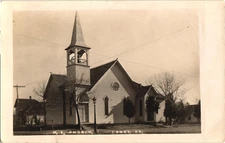M.E. Church Caney Kansas RPPC Real Photo Postcard c1907-18