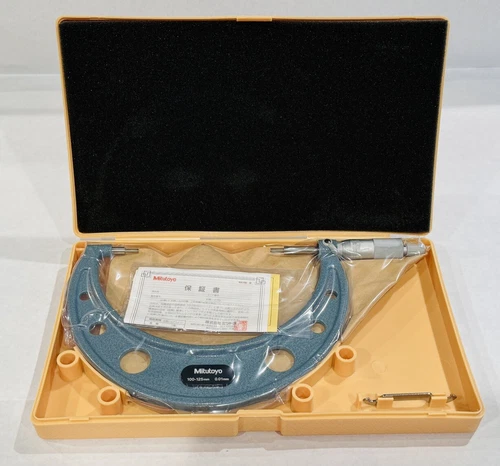 Mitutoyo 111-119 Spline Micrometer, 100-125MM, .01mm Graduation, Rachet Stop