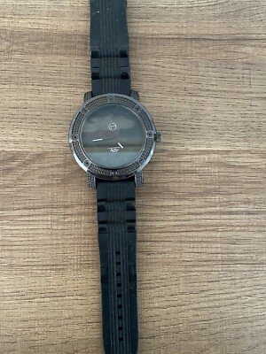 Techno Pave BLACK ICE Bling-ed out Men's Hip-Hop Watch, NEW