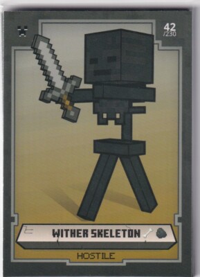 Panini Minecraft Adventure Trading Cards Karte Nr. 42 Wither Skeleton Skelett