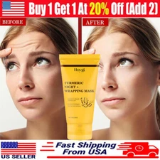 Kojic Acid Turmeric Collagen Night Wrapping Mask, Overnight Mask For Brightening