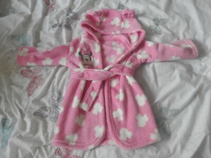 minnie mouse baby dressing gown