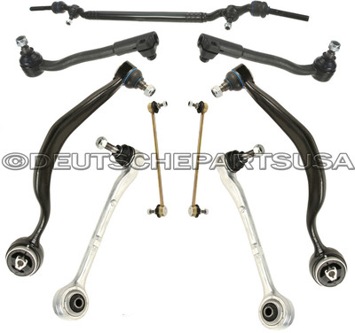 Front Control Thrust Traction Arm Center Tie Rod Sway Bar Kit 9Pc Für BMW E38