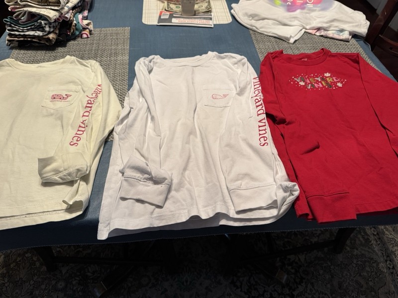 Vineyard Vines Girls Long Sleeve T-Shirts Lot of 3 Size 7