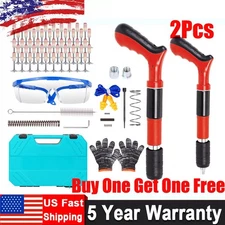 NEW Cordless Concrete Nail Gun 2-Set with 100 Nails Portable Wall Fastening Tool
