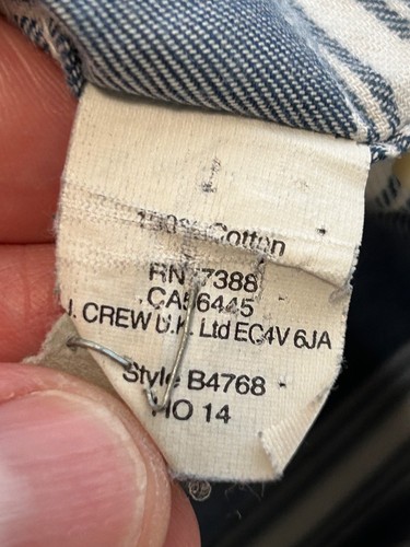 J Crew blue stripe popover half button placket front workshirt shirt Medium - Picture 8 of 8