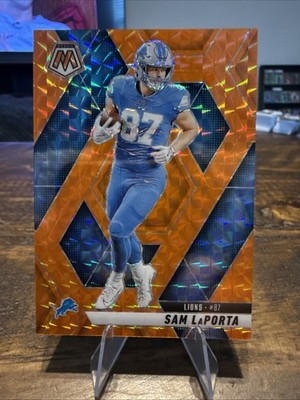 2025 Panini Mosaic Orange Mosaic Prizm Sam LaPorta /199 #44