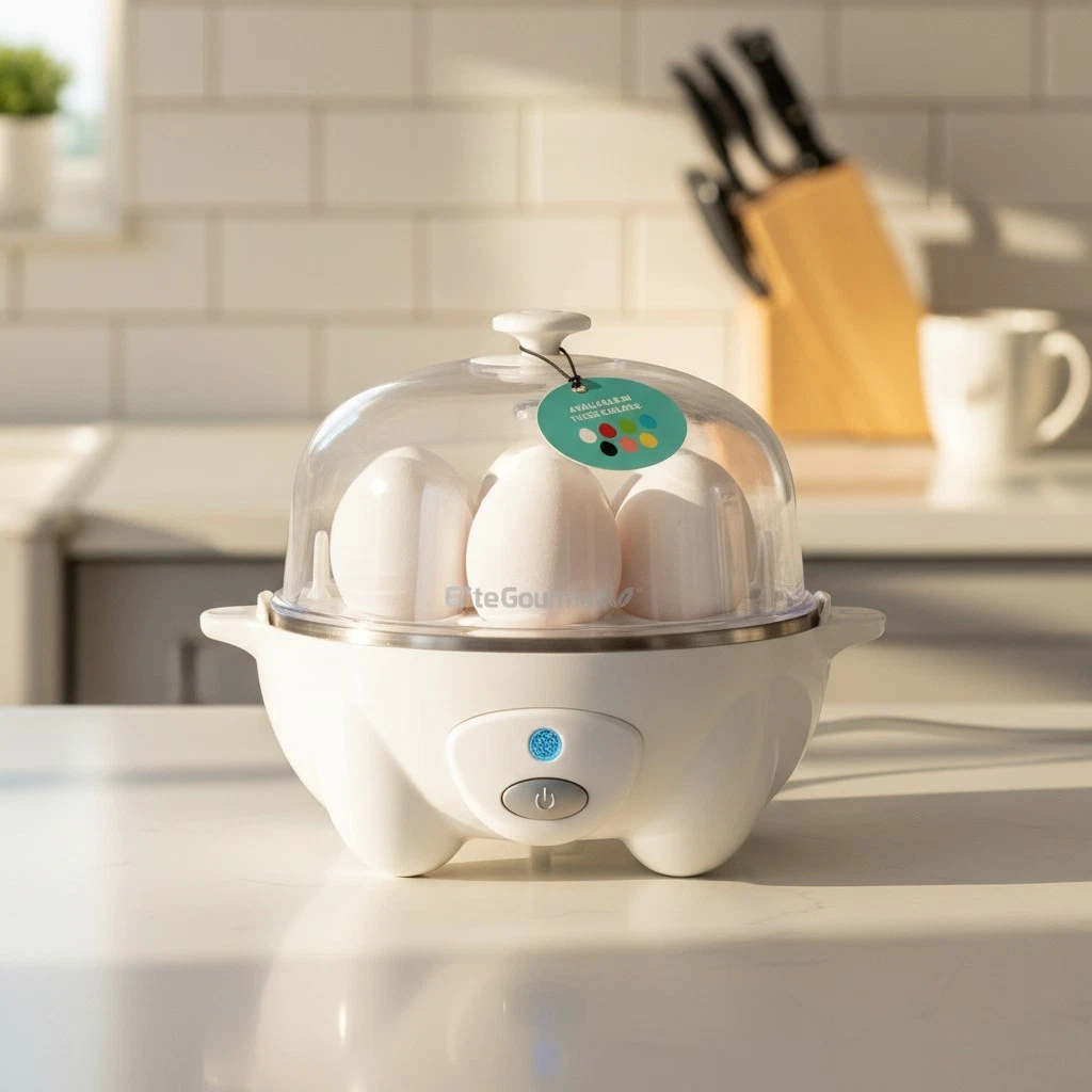 Family-Friendly Egg Cooker: 7 Eggs, Automatic Shut-Off & Easy-Peel Technology
