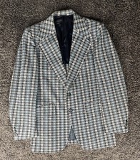 McGregor Vintage 60s Houndstooth Polyester Blazer Size 40 Heavy Quality Fabric