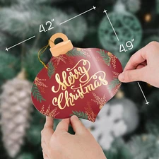Christmas Cards with Envelopes - Unique Ornament Shaped Cards - Boxed Set of ...
