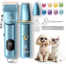 Professional PET CLIPPERS Dog Grooming Kit Heavy Duty Trimmer Thick Hair US