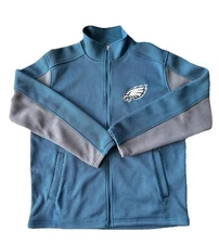 Philadelphia Eagles NFL Knit Jacket Full-Zip G-III Men’s Size Large Green Gray