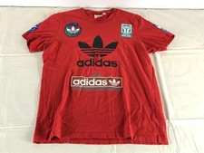 Adidas Red Graphic T-Shirt Originals Race Tee 3 Stripes Handle with Care A-03 M