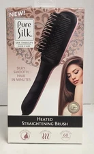 Pure Silk Heated Straightening Brush Heats Quickly