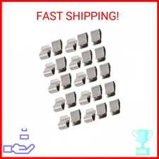 uxcell® 25pcs Stainless Steel Spring U Clip Silver Tone 21.4mm x 12mm