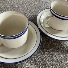 Cup Saucer Set of 2 Mariner Blue Elegance 2 II Collection