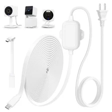 25FT Outdoor Power Adapter & L-Shape Micro USB Extension Cable - WYZE Cam V4 ...